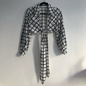 Fame and Partners Checkered Blouse